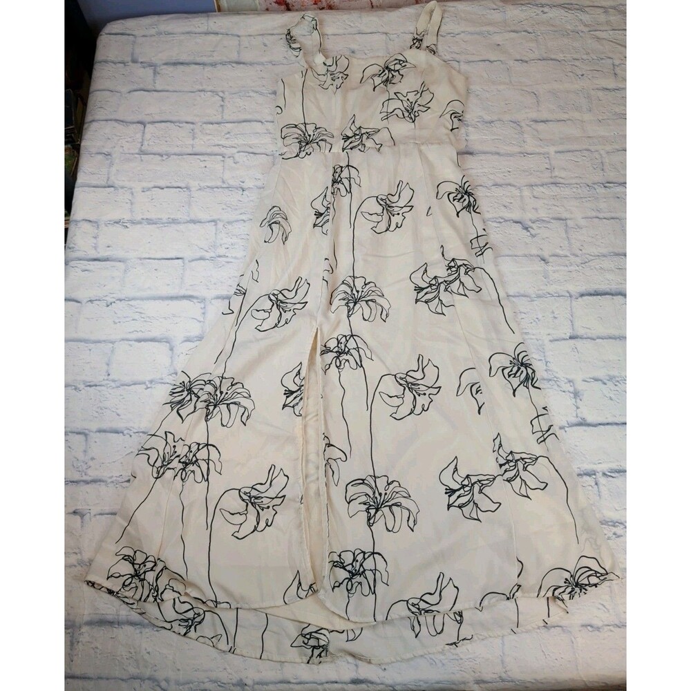 Nordstrom Halogen Tank Dress Modern Office Day to Night Floral Sz M Summmer